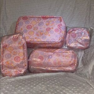 Pink lily packing cubes kit